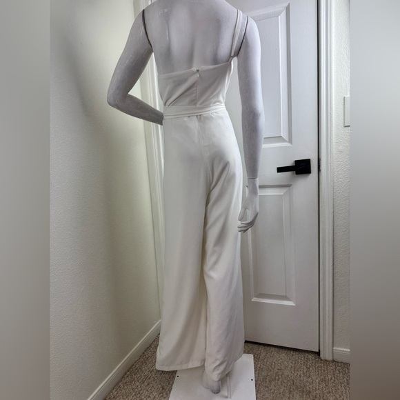 PETAL&PUP LEYTON JUMPSUIT - WHITE Elegant White Wide-Leg Pants Size 12.  #336 - Picture 10 of 15